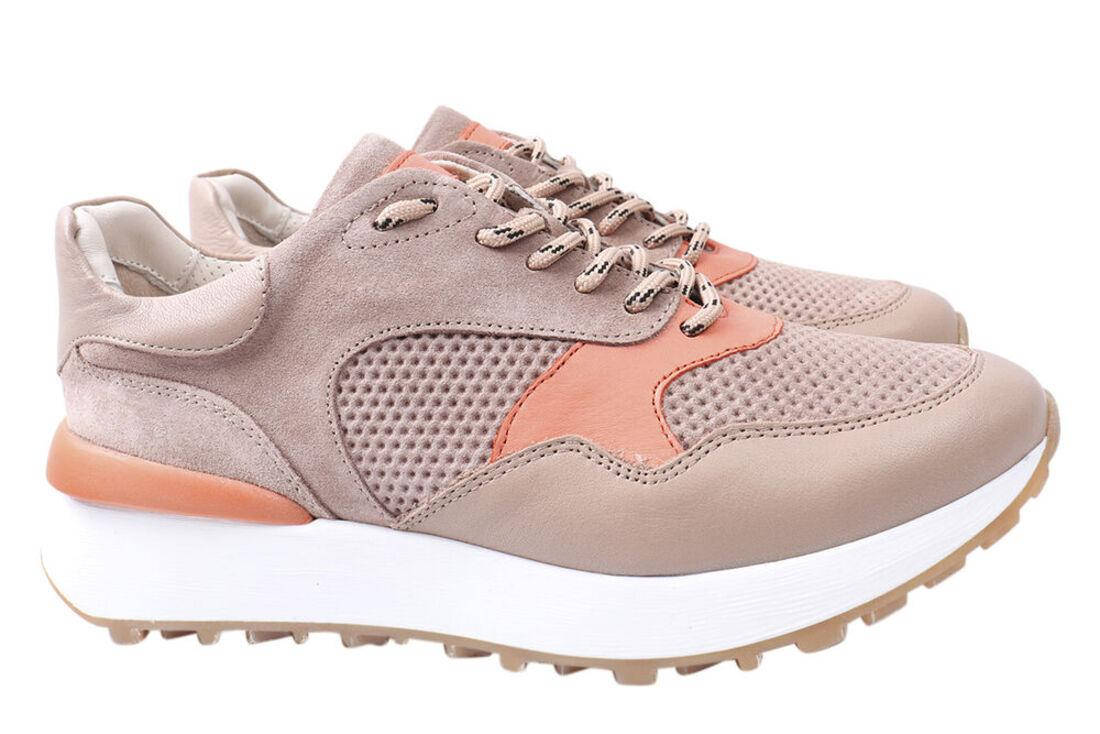 

Кроссовки женские из натуральной замши, на низком ходу, на шнуровке, бежевые, Турция Alpino, Бежевый