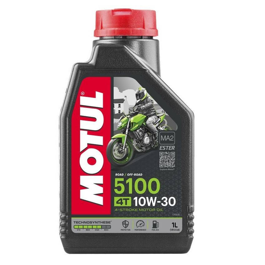 

Масло для 4-х тактных двигателей Technosynthese эстеровое MOTUL 5100 4T SAE 10W30 1 л (104062/836611)