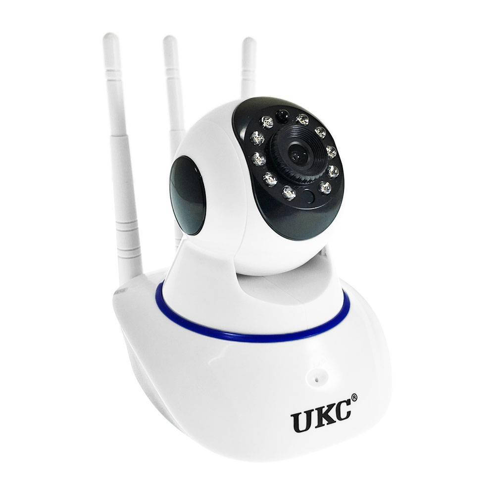 

IP камера видеонаблюдения WiFi UKC Q6 автономная для дома поворотная панорамна (3 Антены)