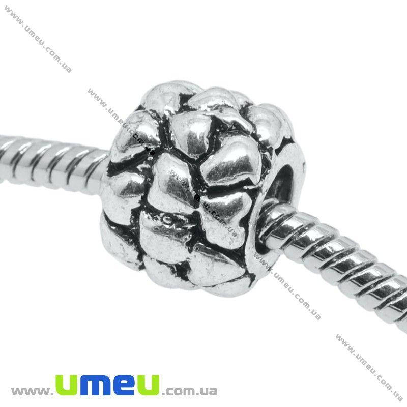

Бусина PANDORA мет. Сердца, 11х9 мм, Античное серебро, 1 шт (BUS-006537)