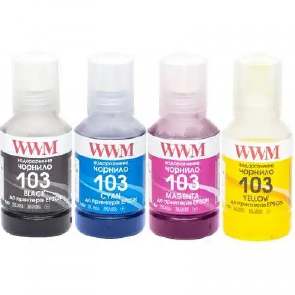 

Чернила для принтера WWM EPSON L3100/3110/3150, 4х140г Multicolored (E103SET4) B/C/M/Y