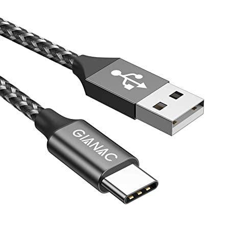 

Кабель GIANAC USB Type C, [0,5 м] Зарядное устройство Type C Нейлоновый кабель