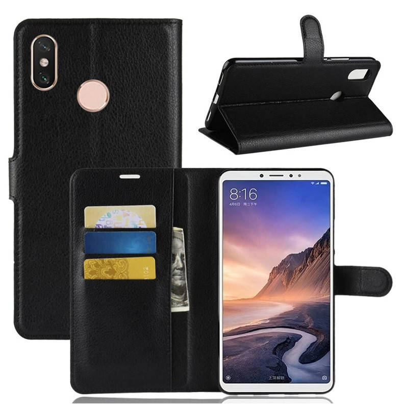 

Чехол-книжка Litchie Wallet для Xiaomi Mi Max 3 Черный