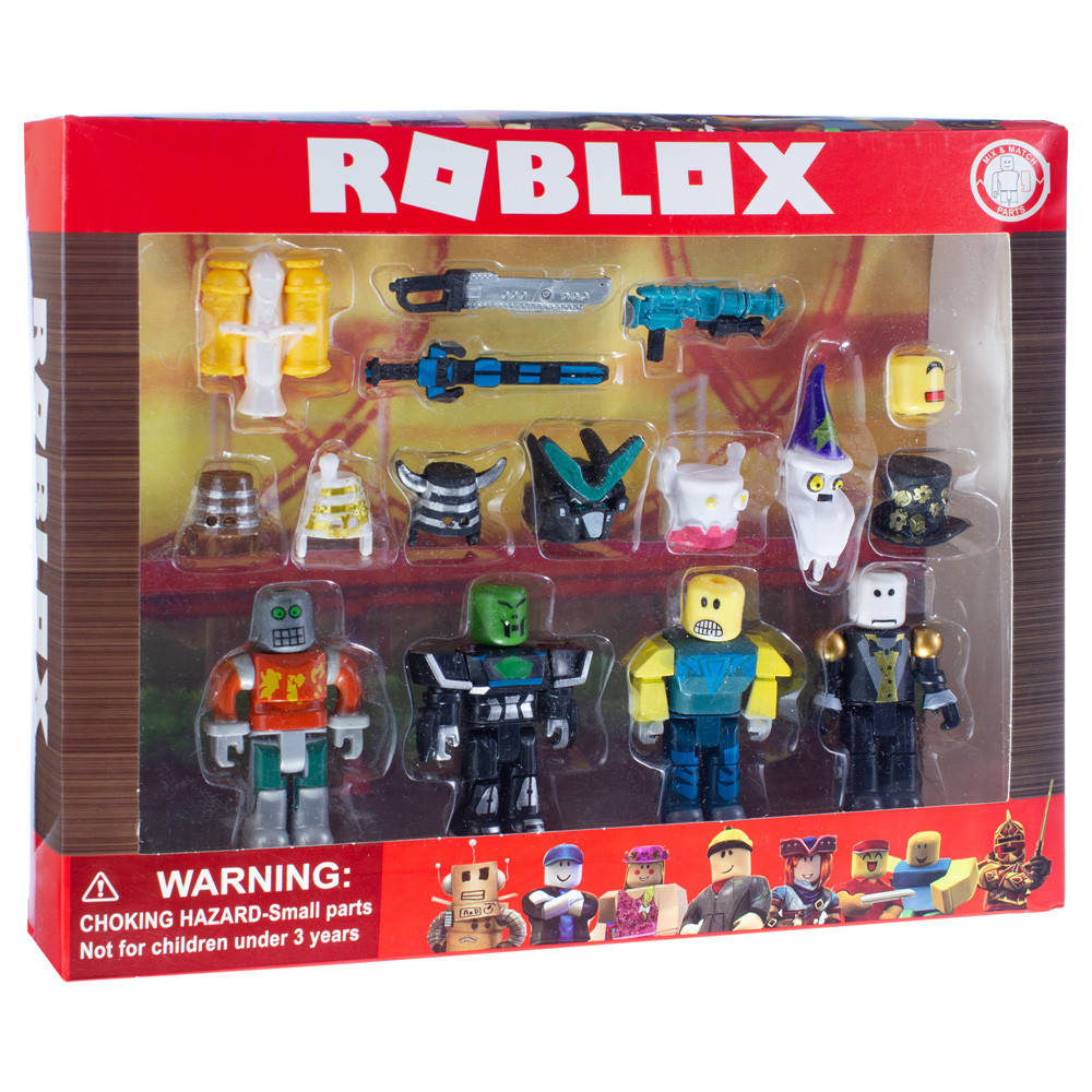 

Игровой набор Roblox 4 фигурки рыцарей с аксессуарами (мечи, пистолет, шлем)