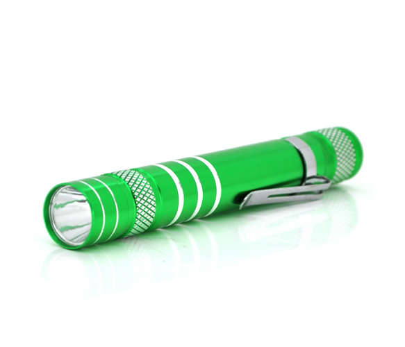 

Карманный фонарик, 1LED, 1 режим, корпус- алюминий, питание 2*АА, 95*19мм, Green, ОЕМ, Зелёный