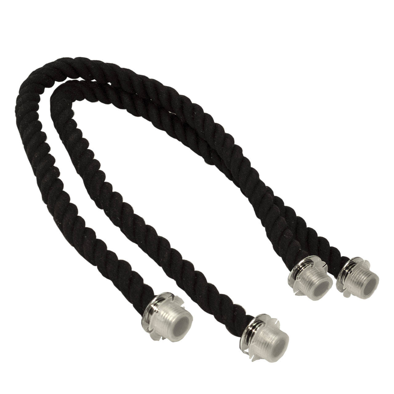 

Комплект ручки-канати з кріпленням на різьбі 60 см, чорні, Черный