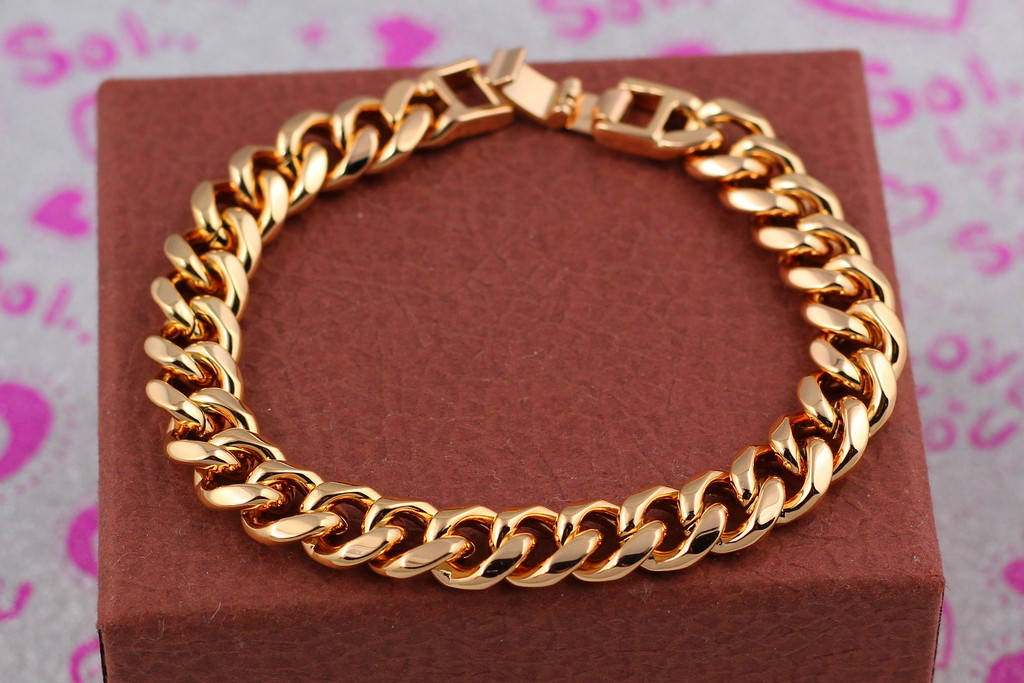 

Браслет Xuping Jewelry панцирный 20 см 9 мм золотистый