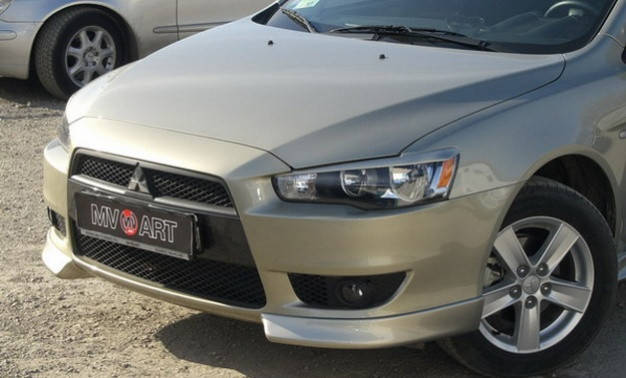 

Клыки на передний бампер Lancer 10 X, Митсубиси Лансер 10 тюнинг, Черный