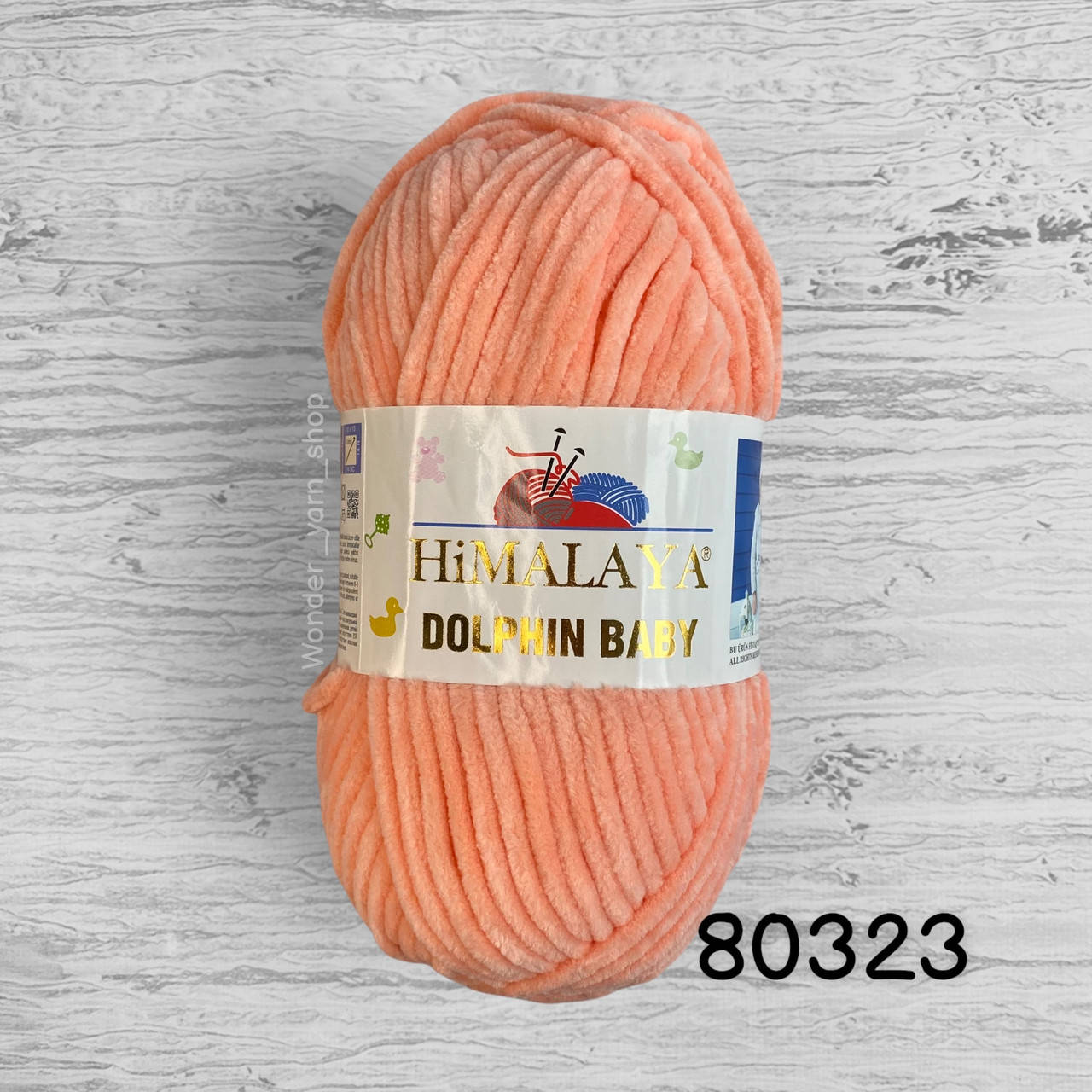 

Плюшевая пряжа Himalaya Dolphin Baby (Гималая Долфин Беби) 80323, персиковый
