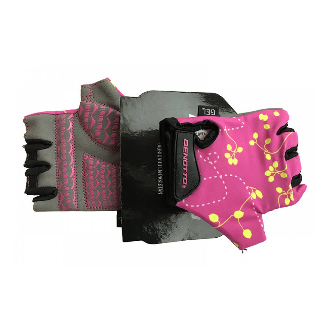 

Перчатки велосипедные детские открытые Benotto LCL-K6596(Pink/Grey) XS