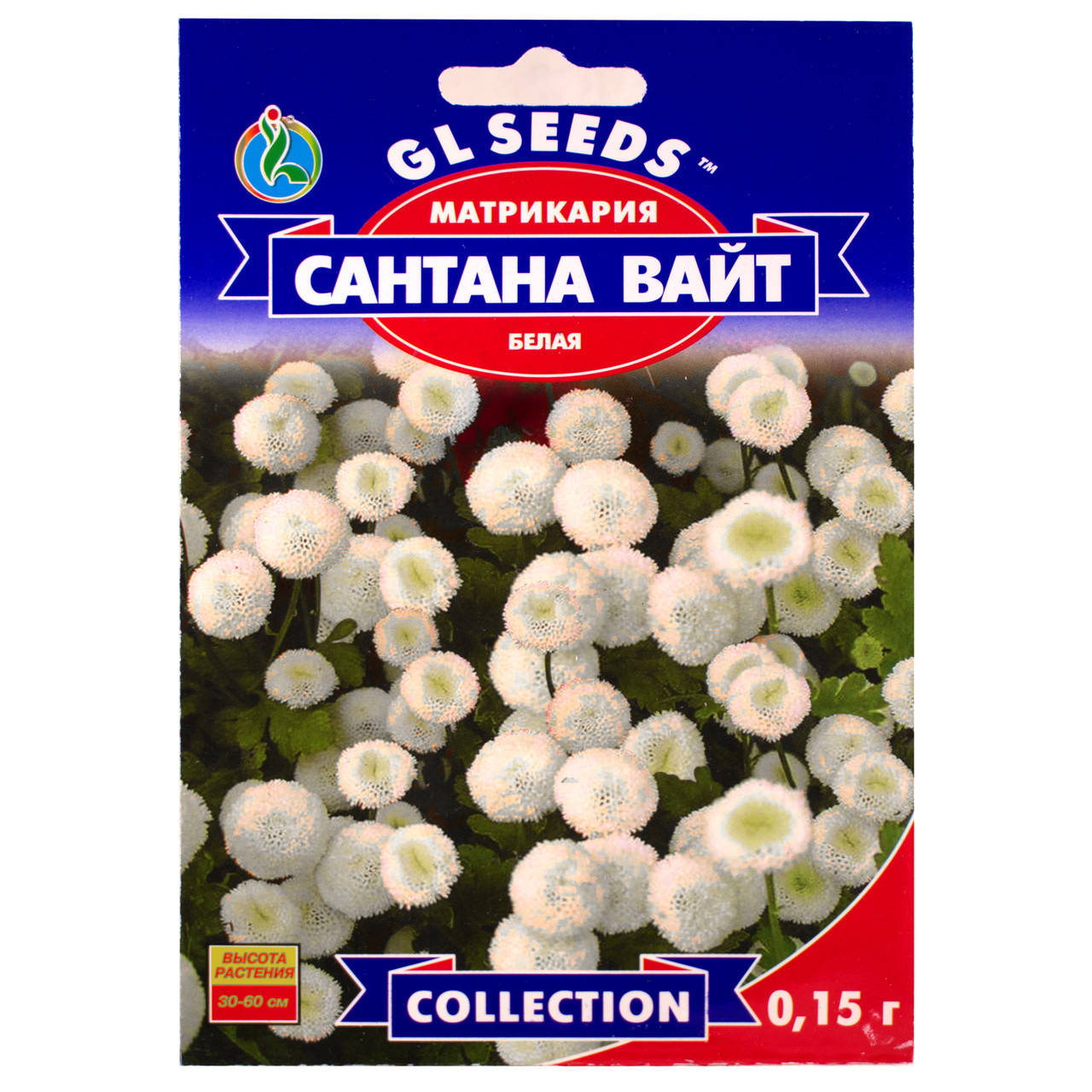 

Семена Матрикария Сантана вайт 0.15гGl Seeds, Белый