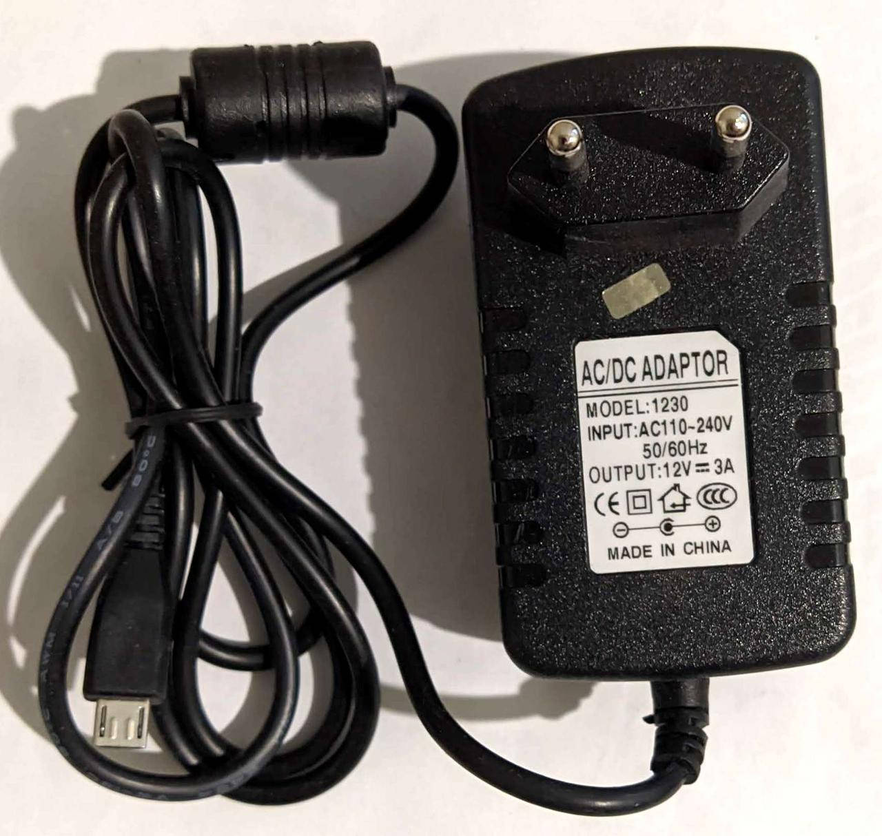 

Сетевое зарядное устройство Micro 12v3a