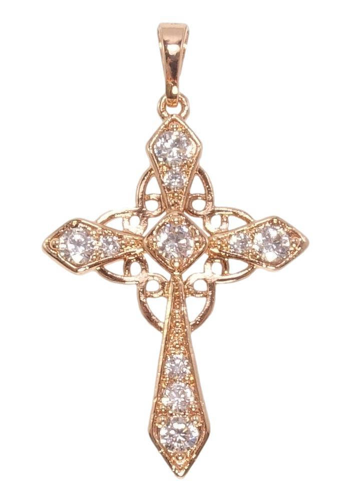 

Кулон Xuping Позолота РО "Декоративный Крест с цирконием"