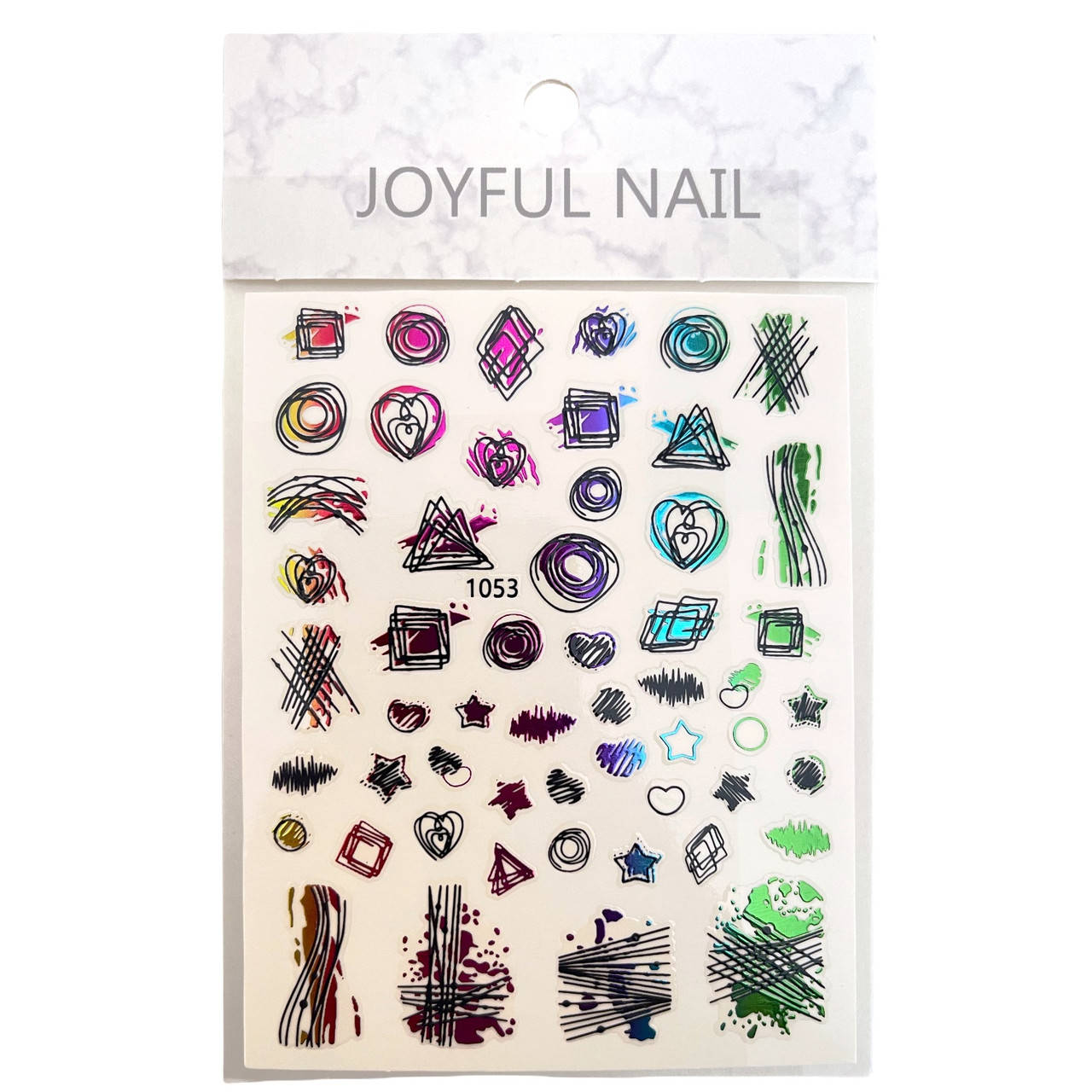 

Наклейки для ногтей - 3D стикеры JOYFUL NAIL для дизайна на клейкой основе №1053