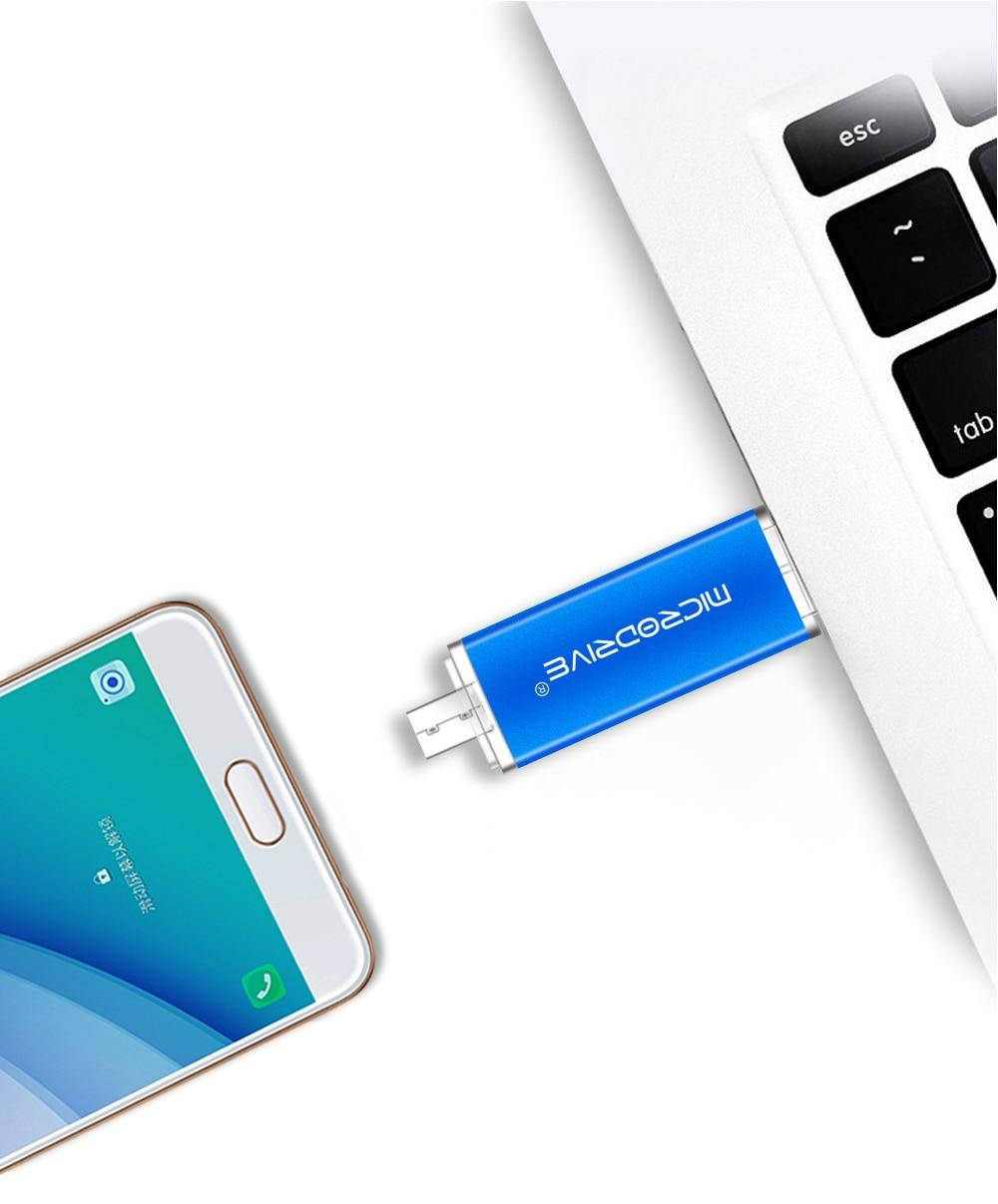 

Двухсторонняя флешка USB и micro-USB + переходник Type-C Microdata 32GB