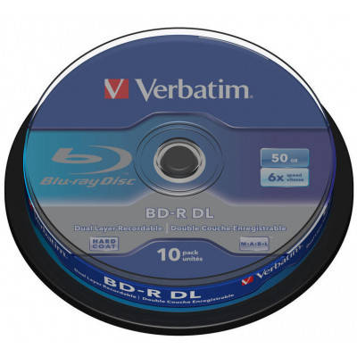 

Диск BD Verbatim DL 50Gb 6x Cacke 10шт (43746)