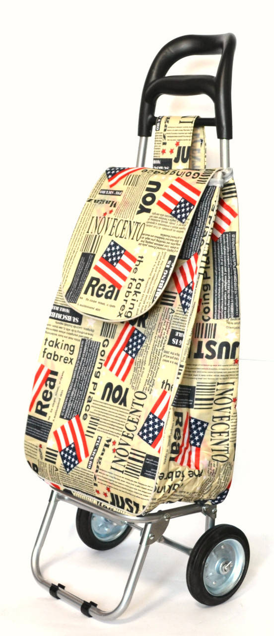 

Хозяйственная сумка тележка Xiamen с железными колесами Shoping America (0095)