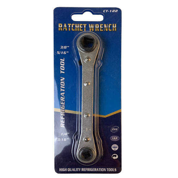 

Ключ холодильный храповый CT-122 (1/4” 3/8” 3/16” 5/16”)
