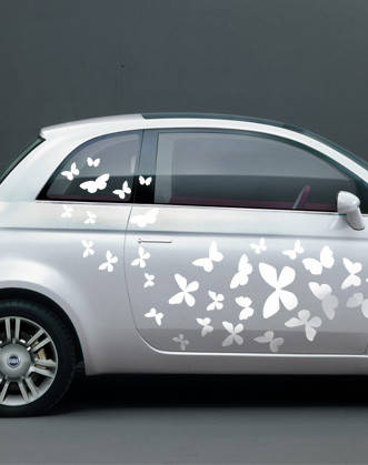 

Прикольная наклейка на машину "Бабочки для авто", Разные цвета