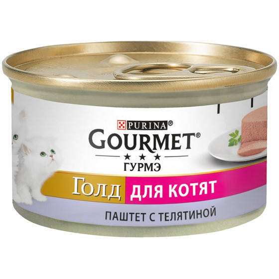 

Gourmet Gold Консервы для котят с говядиной, паштет, 85 г