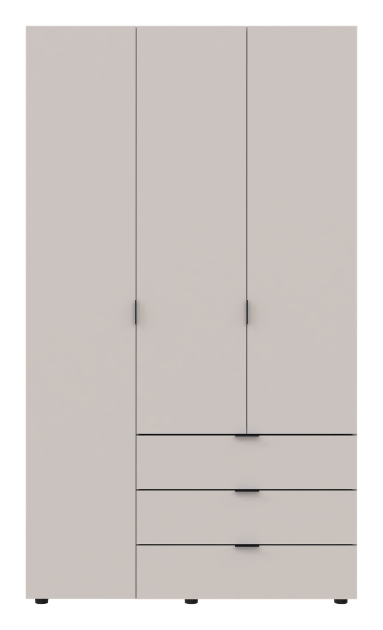 Розпашна Шафа для одягу Doros Гелар Кашемір 3 ДСП 116.2х49.5х203.4 (80737633)