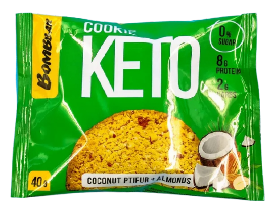 

Печенье Кето Bombbar Кокосовый Птифур и Миндаль (40 грамм)