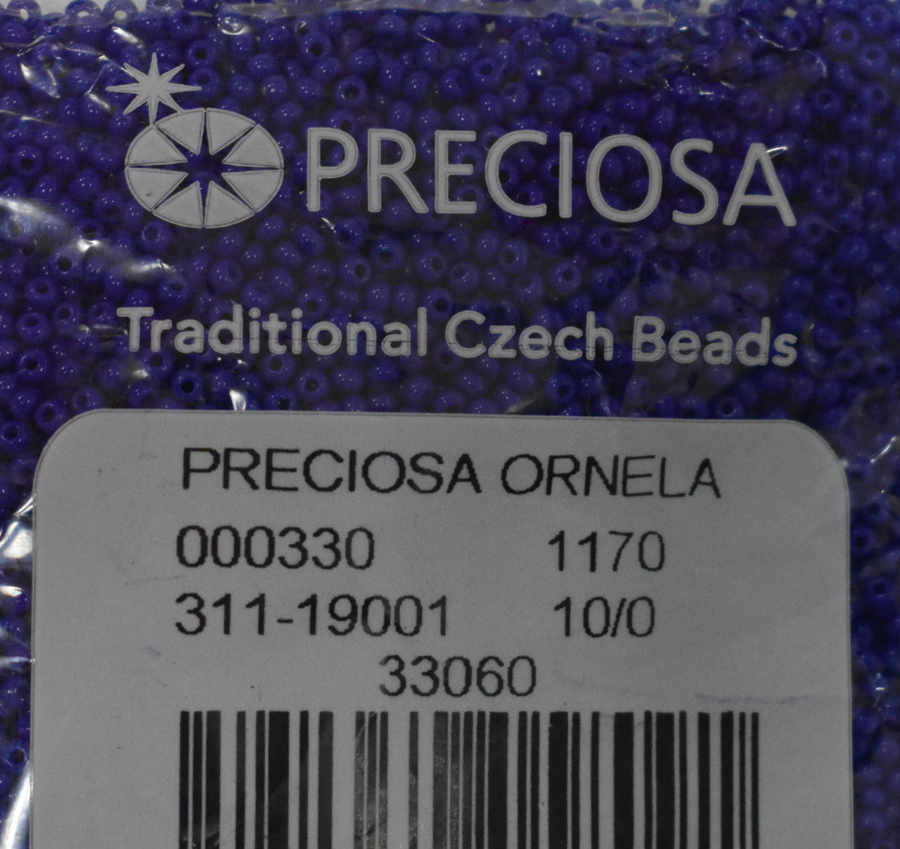 

Бисер Preciosa 10/0 цвет 33060 синий 10г