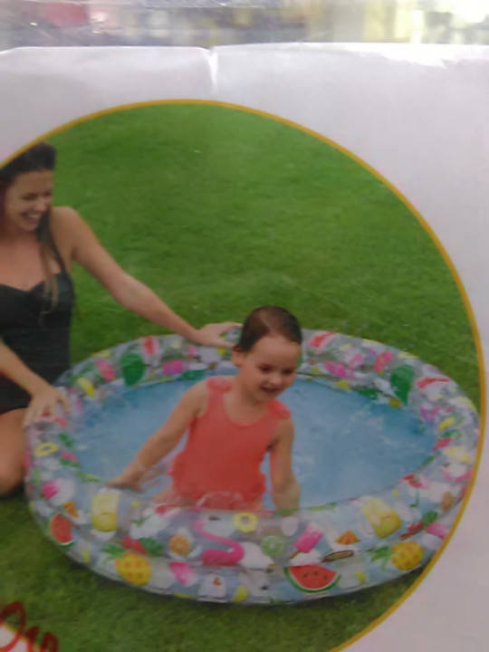 

Бассейн надувной детский с рисунком фламинго