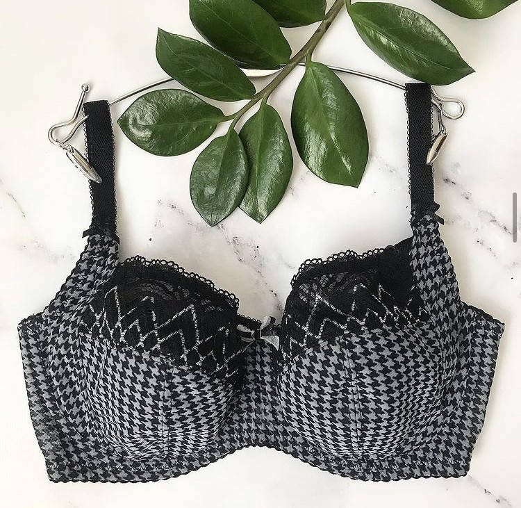 

Lanny Mode - Бюстгальтер без поролона, цвет черно-серый (чашка D), Черный