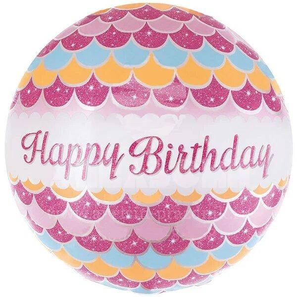 

Фольгированный круг с рисунком 18"(45см) "HAPPY BIRTHDAY розовый", Китай