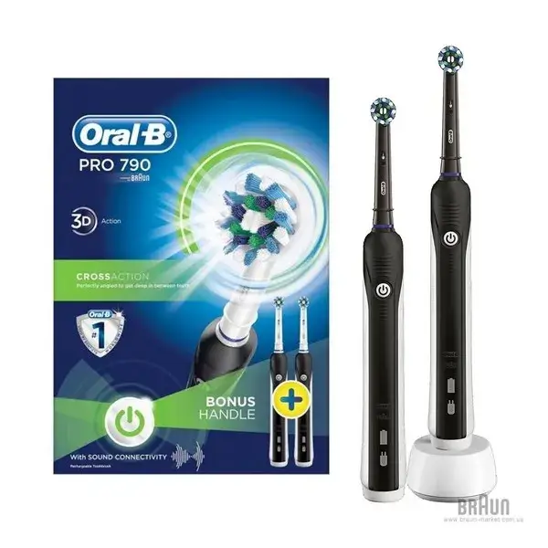 

Электрическая зубная щетка Braun PRO 790 Cross Action (2 шт.) Black