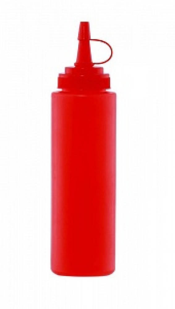 

Бутылка для соусов пластиковая, красная, 700 мл - 24oz (с насечкой в мл), Красный