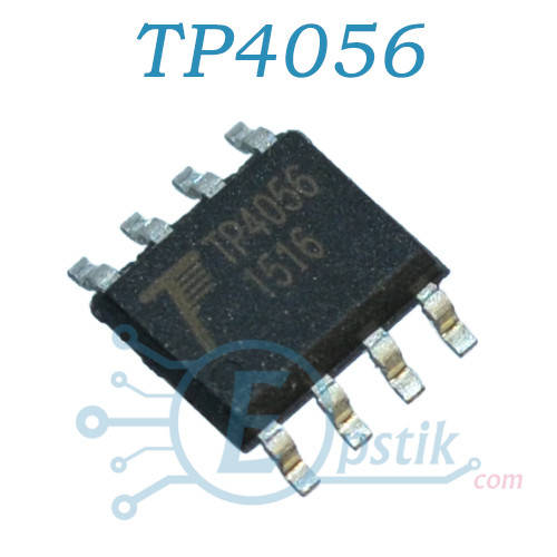 

TP4056, контроллер заряда Li-Ion, 4.2В 1000мА, SOP8