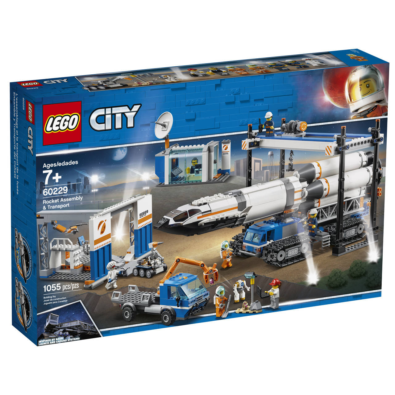 

LEGO ЛЕГО City Площадка для сборки и транспорт для перевозки ракеты 60229 (+подарок)