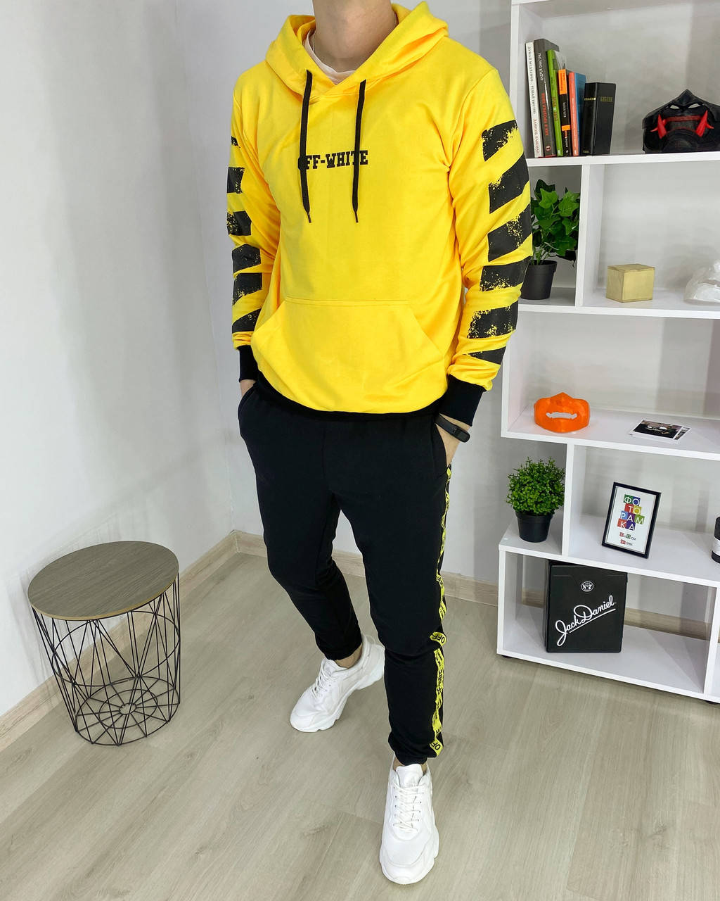 

Мужской спортивный костюм OFF White | Cпортивный костюм мужской, Желтый