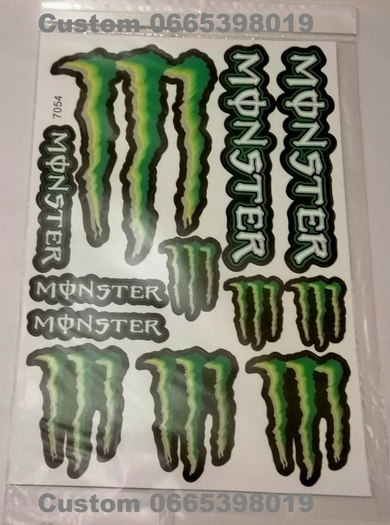 

Наклейки на планшете "Monster" набор 12шт