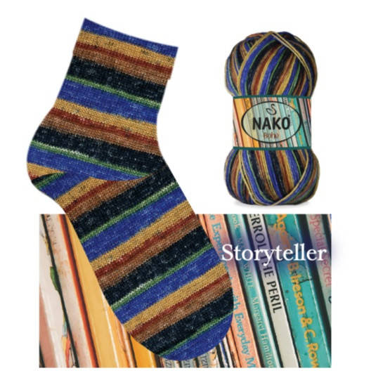 

Nako Boho (Нако Бохо) № 32450 (Носочная пряжа, нитки для вязания), Секционное крашение