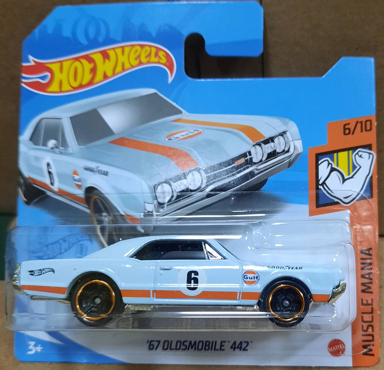 

Hot Wheels Muscle Mania 2021 67 Oldsmobile 442 6/10 231/250 GTB41 Олдсмобіль ретро Машинки колекційні Хот Вілс, Разные цвета