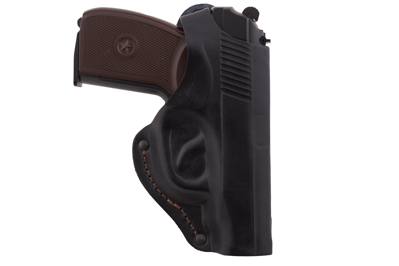 

Кобура ПМ поясная формованная (кожа, чёрная), Черный