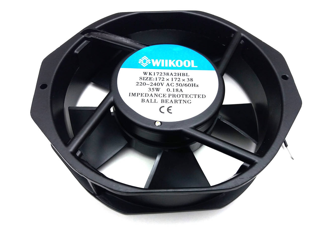 

Вентилятор осевой универсальный WIIKOOL 172мм*172мм*38мм / 220-240V / 0.18А / 35W. ВОСЬМИУГОЛЬНЫЙ.