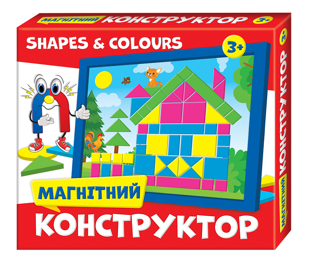 

Магнитная мозаика геометрия. SHAPES & COLOURS. ТМ Забава