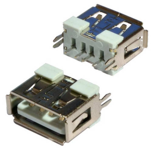 

Гнездо USB-A вертикальное короткое