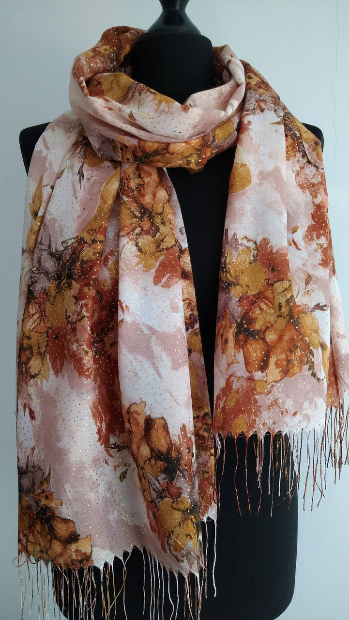 

Шарф палантин тонкий с абстрактным цветочным принтом, Разные цвета