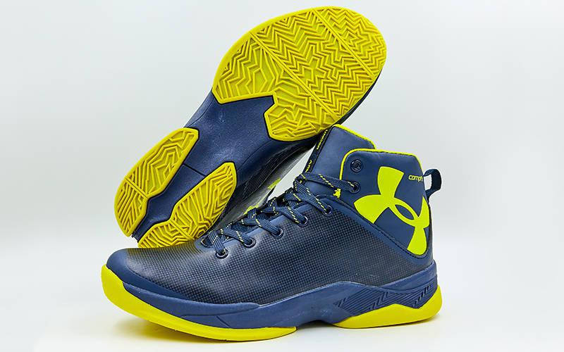 

Обувь для баскетбола мужская Under Armour OB-8866-3 (41-45) (PU, черный-желтый)