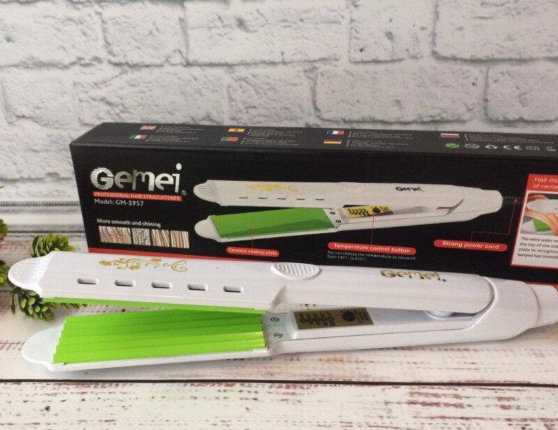 

Утюжок гофре плойка для волос PROGEMEI GM-2957W