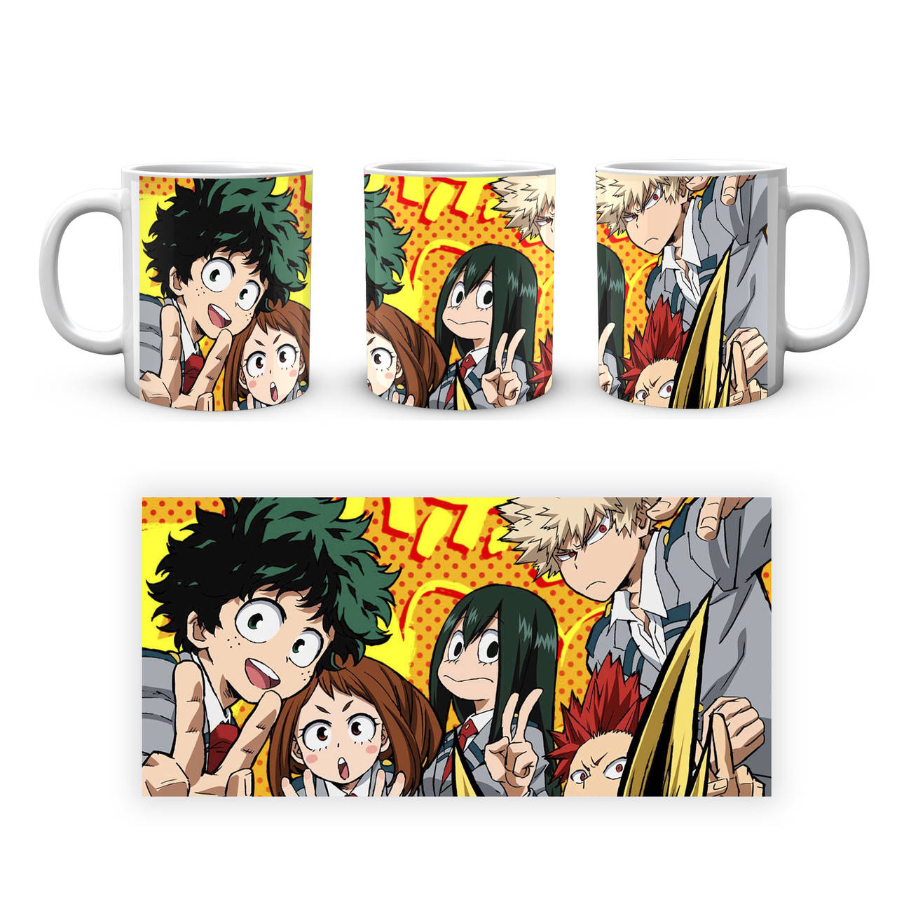 

Кружка GeekLand Моя геройская академия My Hero Academia Деку, Урарака, Бакуго, Асуи и Киришима MHA 02.519, Белый