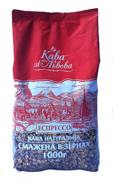 

Львовский кофе в зёрнах Кава зі Львова Эспрессо 1000 грамм