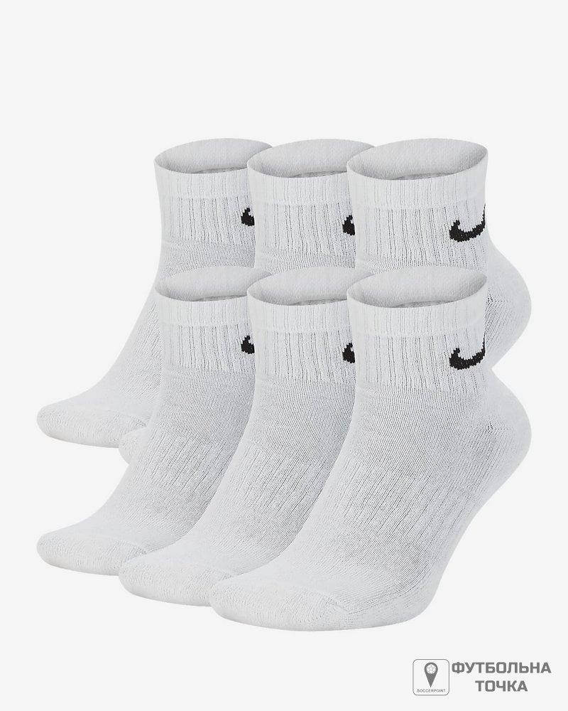 

Носки Nike Everyday Cushioned Ankle Training Socks SX7669-100 (SX7669-100). Мужские спортивные тренировочные