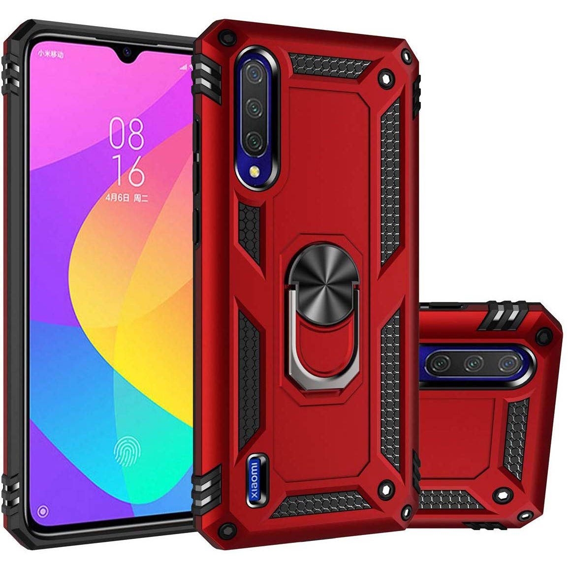 

Ударопрочный Чехол под магнитный держатель для Xiaomi Mi A3 (CC9e) (Красный)