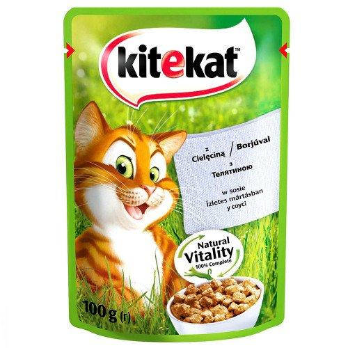 

Kitekat паучи для кошек 100г*24шт (телятина в соусе)